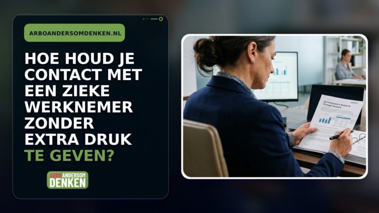 Hoe houd je contact met een zieke werknemer zonder extra druk te geven?