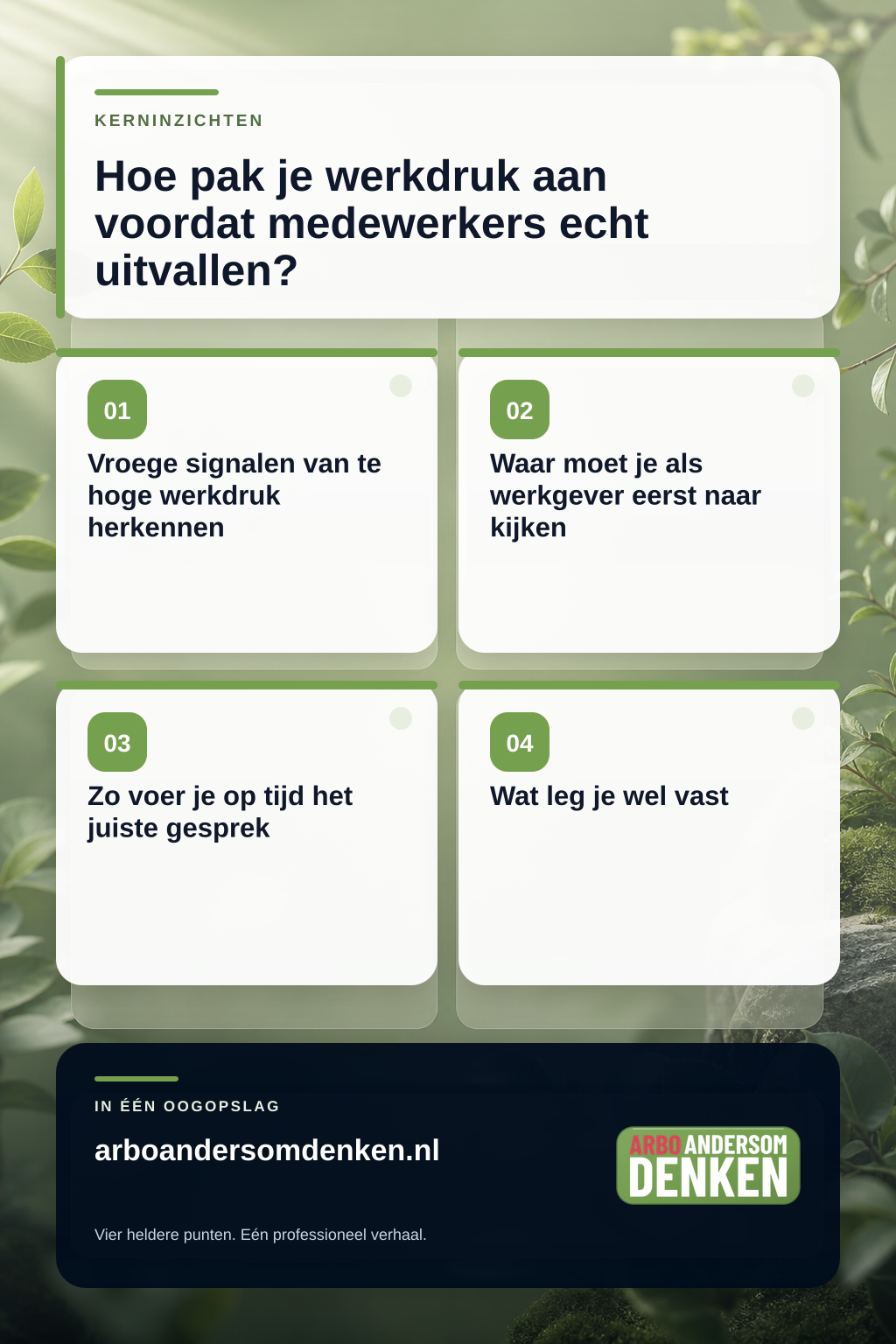 Hoe pak je werkdruk aan voordat medewerkers echt uitvallen? infographic