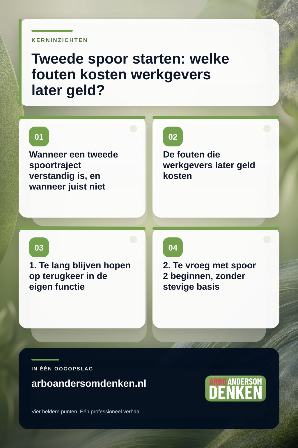 Tweede spoor starten: welke fouten kosten werkgevers later geld? infographic