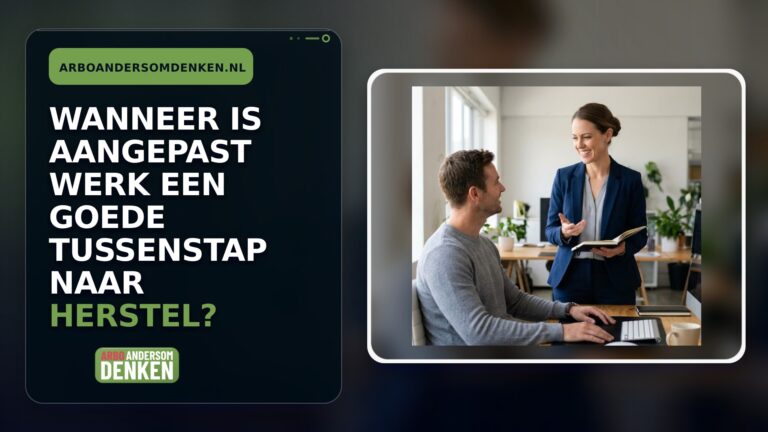 Wanneer is aangepast werk een goede tussenstap naar herstel?