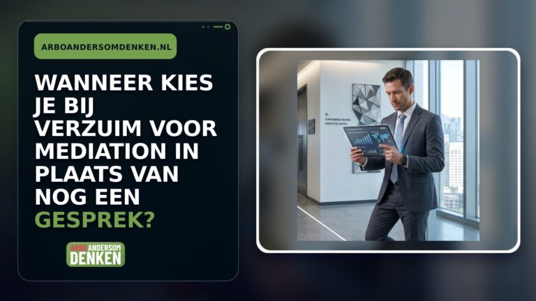Wanneer kies je bij verzuim voor mediation in plaats van nog een gesprek?