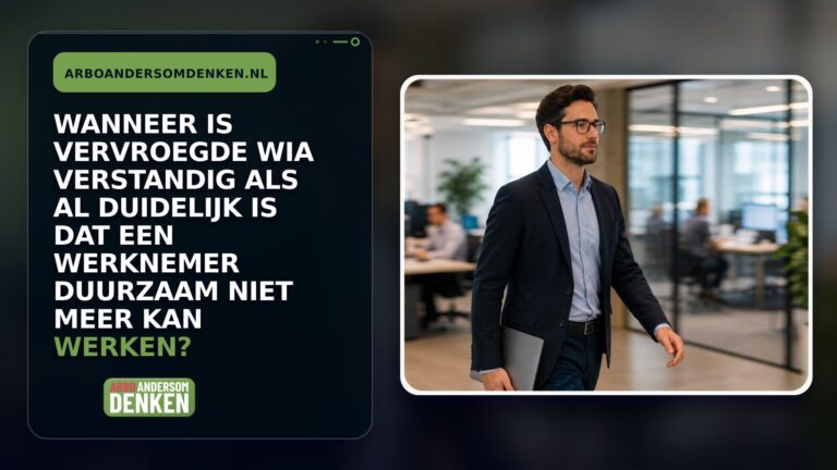 Wanneer is vervroegde WIA verstandig als al duidelijk is dat een werknemer duurzaam niet meer kan werken?