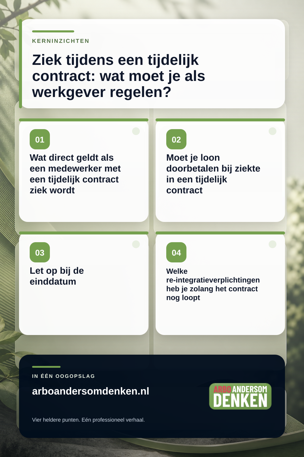 Ziek tijdens een tijdelijk contract: wat moet je als werkgever regelen? infographic