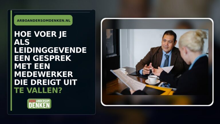 Hoe voer je als leidinggevende een gesprek met een medewerker die dreigt uit te vallen?