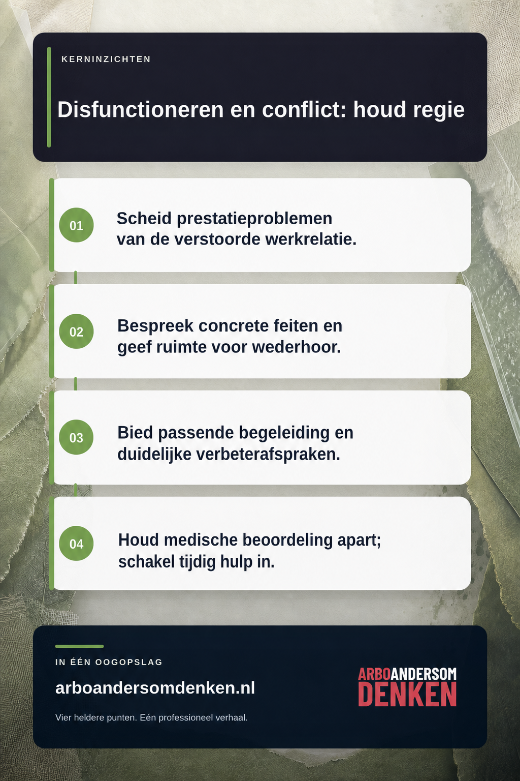 Disfunctioneren én een arbeidsconflict: hoe pak je dit aan? infographic