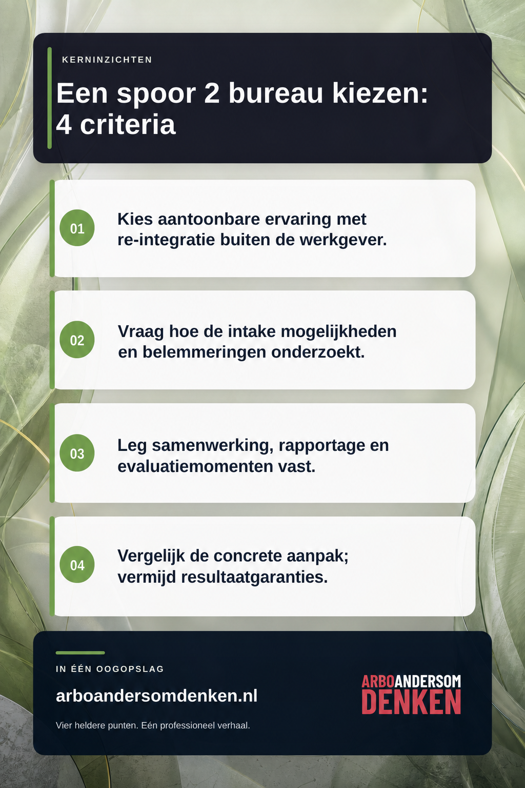 Een spoor 2 bureau kiezen: waar let je op? infographic