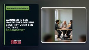 Wanneer is een maatwerkregeling geschikt voor een grotere organisatie?